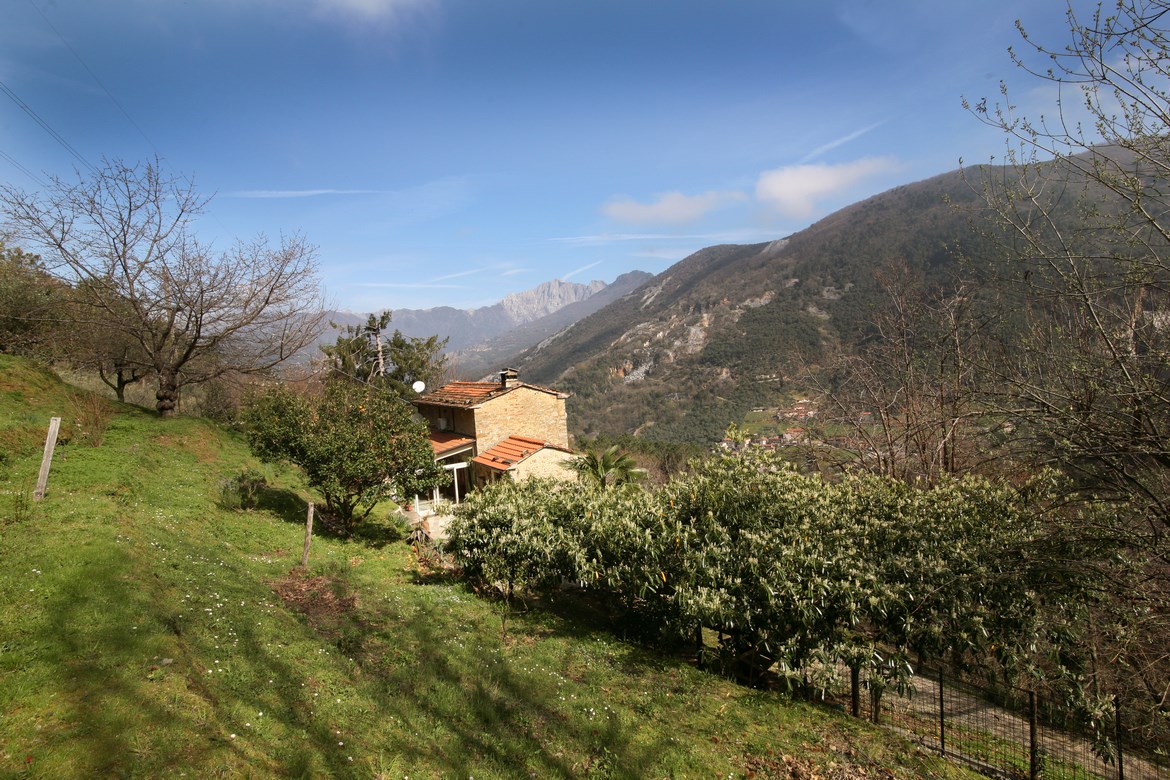 Large rural stone house near Pietrasanta