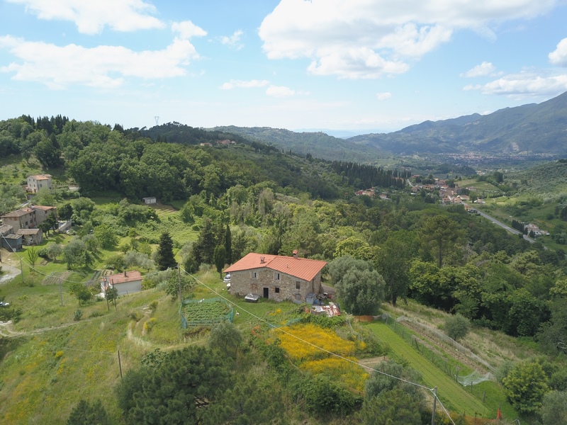 Large stone house with large view