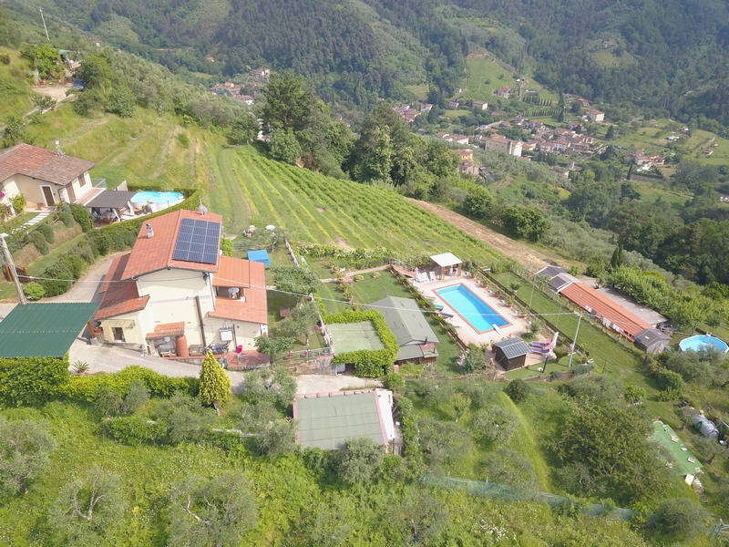 Liegenschaft mit Meerblick oberhalb von Pieve di Camaiore