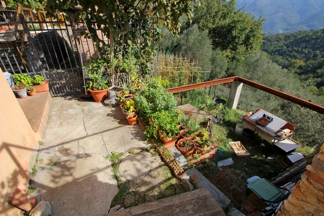 Sehr gut restauriertes Rustico in kleinem Versilia-Weiler mit Meerblick