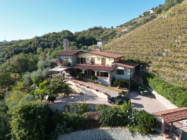 Villa in Toscana con vista sul mare e vigneto di proprietà