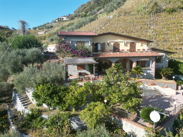 Villa in Toscana con vista sul mare e vigneto di proprietà